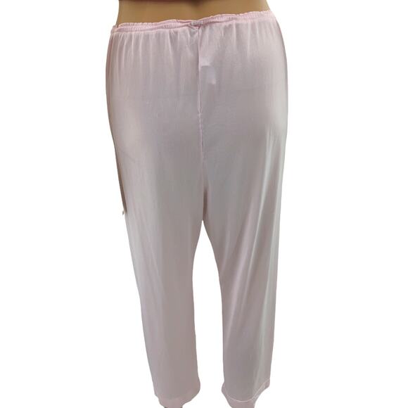 Sears SMALL American USA VINTAGE 80’s Sheer Pink Straight Leg Pajama Pants - Picture 4 of 5